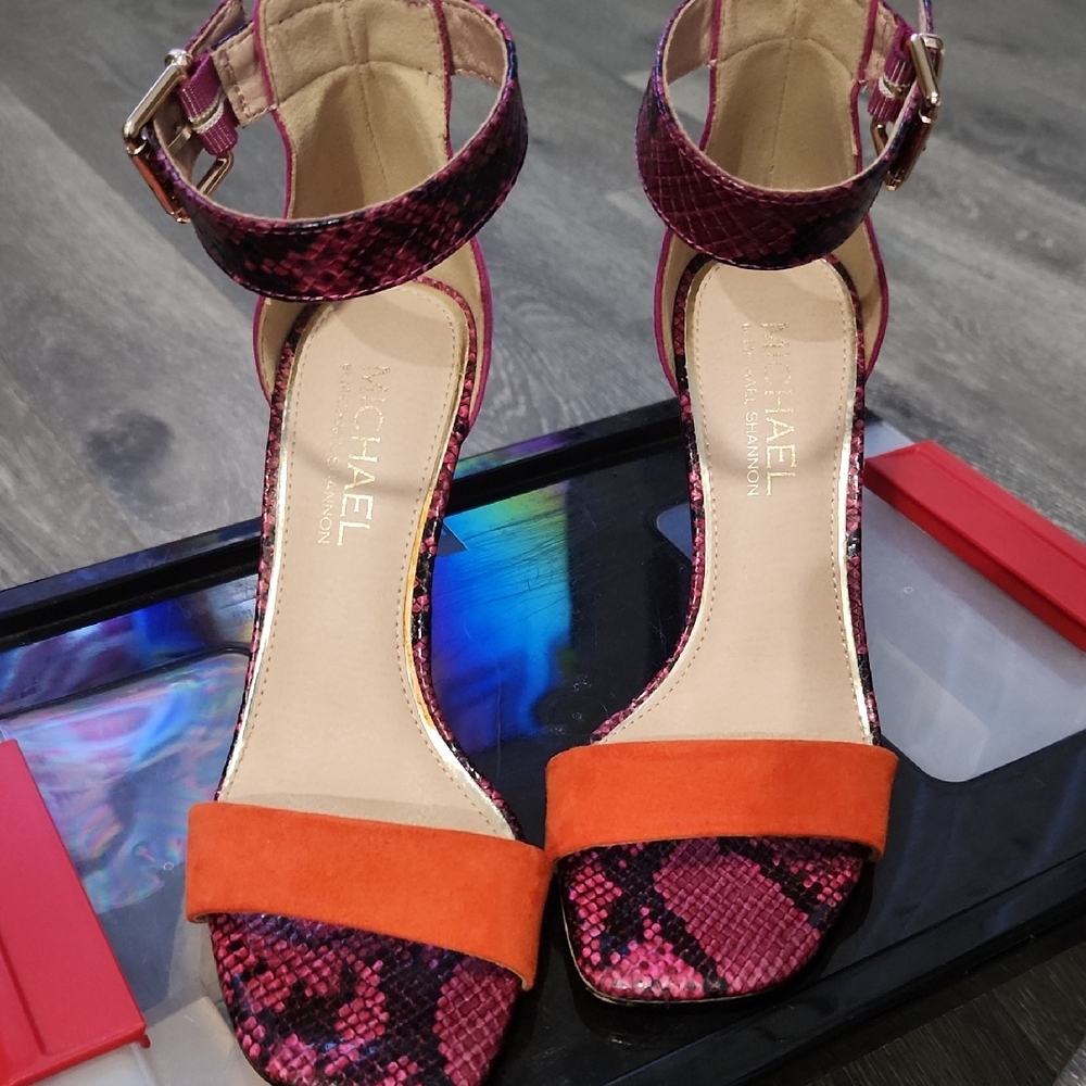 Michael Kors Women's Pink and Orange Sandals